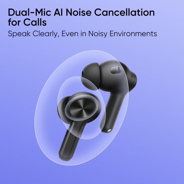 realme Buds T200 Lite Bluetooth in Ear Earbuds,4 Mic, AI ENC for Calls,48 Hours Total Playback - Image 4