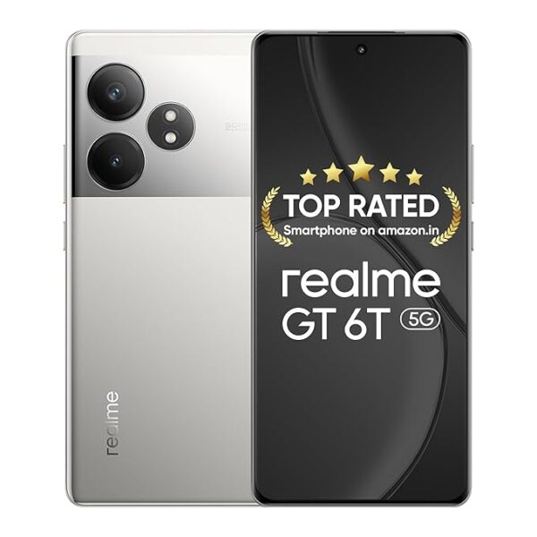 realme GT 6T 5G (Fluid Silver,8GB RAM+256GB Storage)