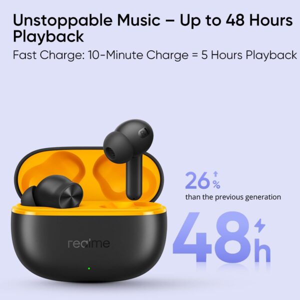 realme Buds T200 Lite Bluetooth in Ear Earbuds,4 Mic, AI ENC for Calls,48 Hours Total Playback - Image 7