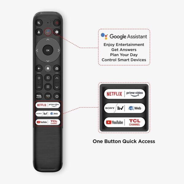 TCL 79.97 cm (32 inches) Metallic Bezel-Less S Series Full HD Smart LED Google TV 32S5500 (Black) - Image 7