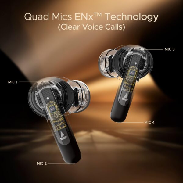 boAt Airdopes 141 ANC(~32dB), 50ms Low Latency, 4Mics ENx,42Hrs Battery, Fast Charge,IPX5, v5.3 Bluetooth TWS in Ear Earbuds Wireless Earphones with mic (Gunmetal - Image 8