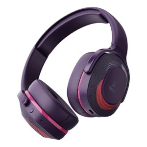 boAt Rockerz 425 Bluetooth Headphones Wireless On Ear Headphones Signature Sound, Enx Tech, ASAP Charge, 25H Playtime, Bluetooth Headphones V5.2, Dual Pairing with Mic(Techno Purple)