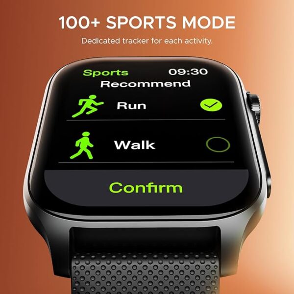 boAt New Launch Ultima Ember Smartwatch w/ 1.96” (4.97 cm) AMOLED Display, Personalized Fitness Nudges, Functional Crown, 100+ Sports Modes, Custom Watch Faces (Bold Black) - Image 3