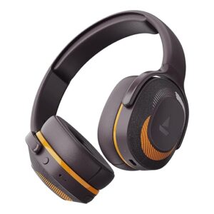 boAt Rockerz 425 Bluetooth Headphones Wireless On Ear Headphones Signature Sound, Enx Tech, ASAP Charge, 25H Playtime, Bluetooth Headphones V5.2, Dual Pairing with Mic(Calm Orange)