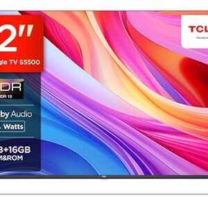 TCL 79.97 cm (32 inches) Metallic Bezel-Less S Series Full HD Smart LED Google TV 32S5500 (Black)