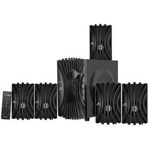 ZEBRONICS Twist 5, 5.1 Home Theatre Speaker, 90 Watts, Bluetooth v5.1 | USB | AUX | FM, 5.25 inch Subwoofer, Powerful Bass, Stylish Design