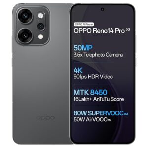 OPPO Reno 14Pro 5G (Titanium Grey, 12GB RAM, 256GB Storage)